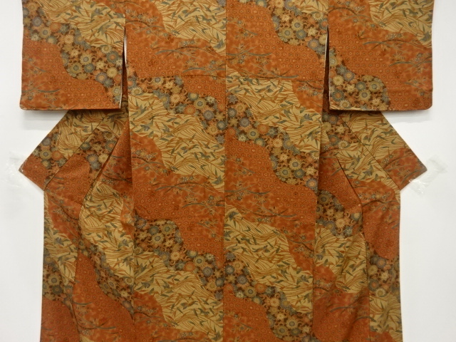 JAPANESE KIMONO / KOMON / FLOWER ARABESQUE